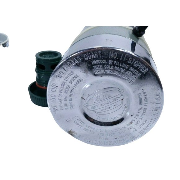 VINTAGE Aladdin Stanley 1-Quart Thermos UNBREAKABLE USA Made 1976 W/ Box A-944B - Picture 5 of 8